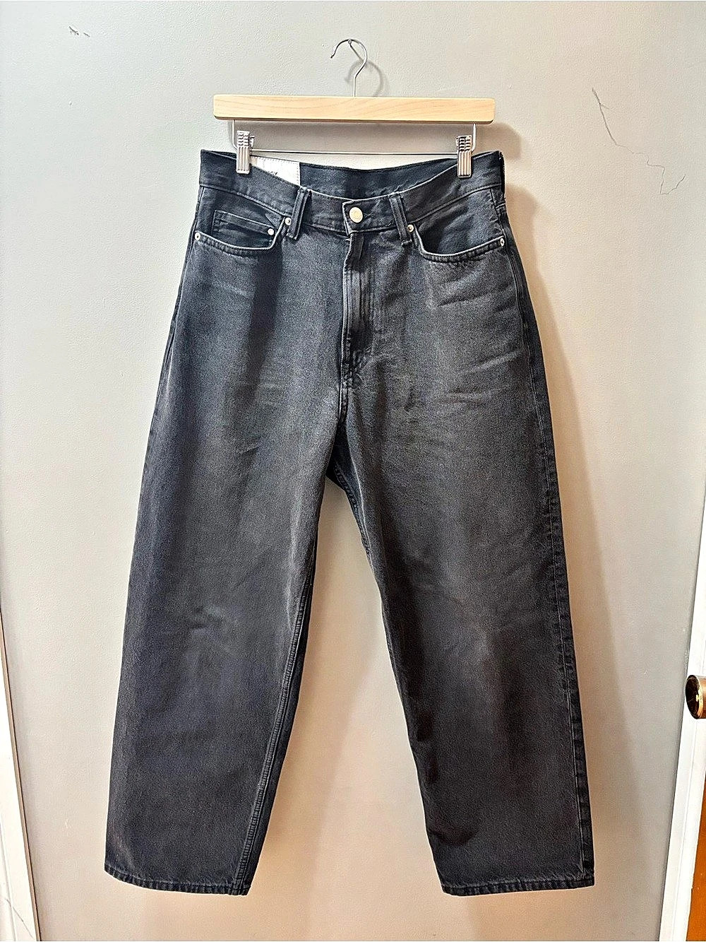 men’s h&m black baggy jeans 30x32